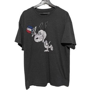 Snoopy Independence Holiday July 4th Peanuts Tee Modern Era Shirt Mens X-Large